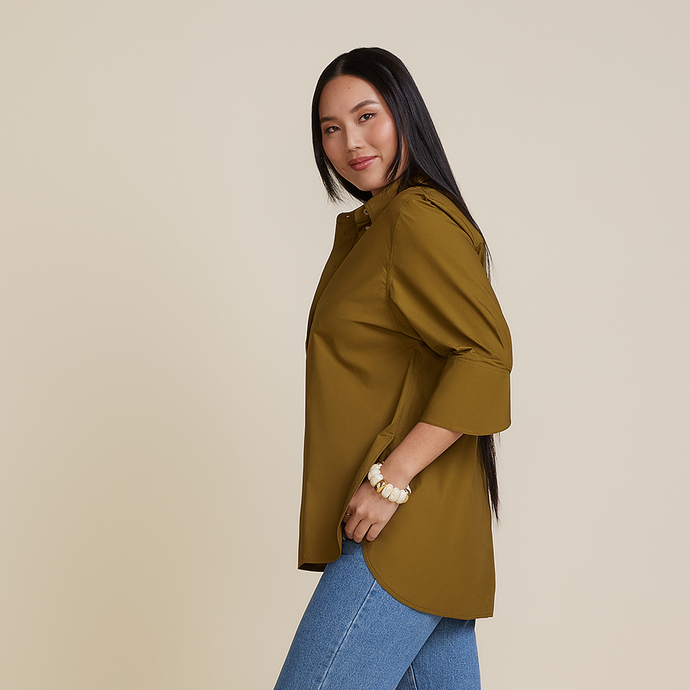 Tuxedo Tail Shirt - Moss