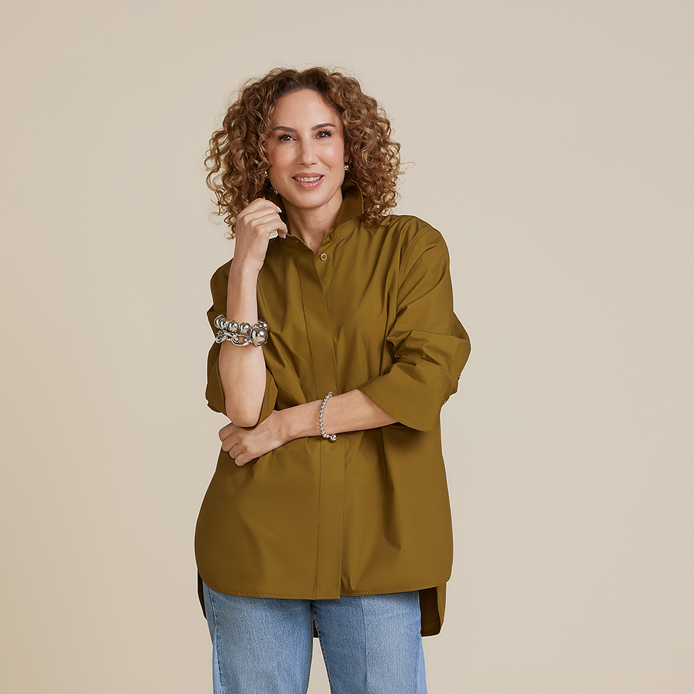 BAND COLLAR LONG TAIL SHIRTS (221OJ-SH01) | OLD JOE & CO