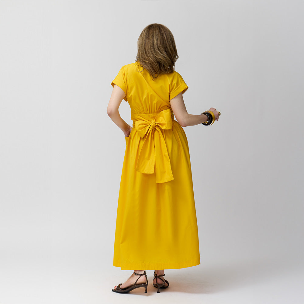 Rose Muse ロゼミューズ/ flare shirt dress イエロー Rose Muse flare shirt dress イエロー Rose Muse flare shirt