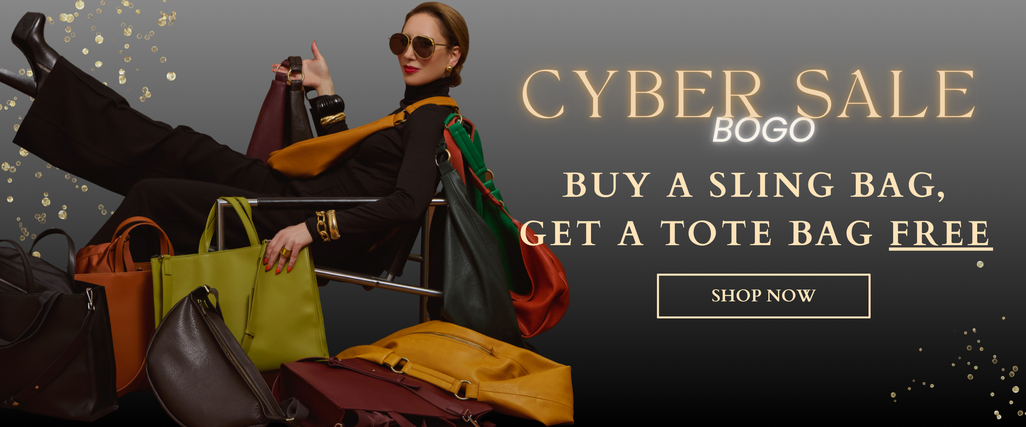 Cyber Sale- Buy a Sling Bag, Get a Tote Bag Free.