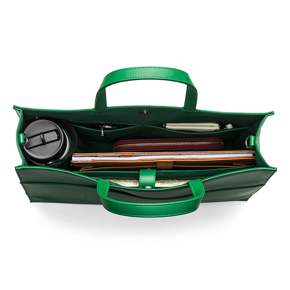 2-in-1 Tote Bag - Emerald Green | Carla Rockmore 2-in-1 Tote Bag - Emerald Green | Carla Rockmore