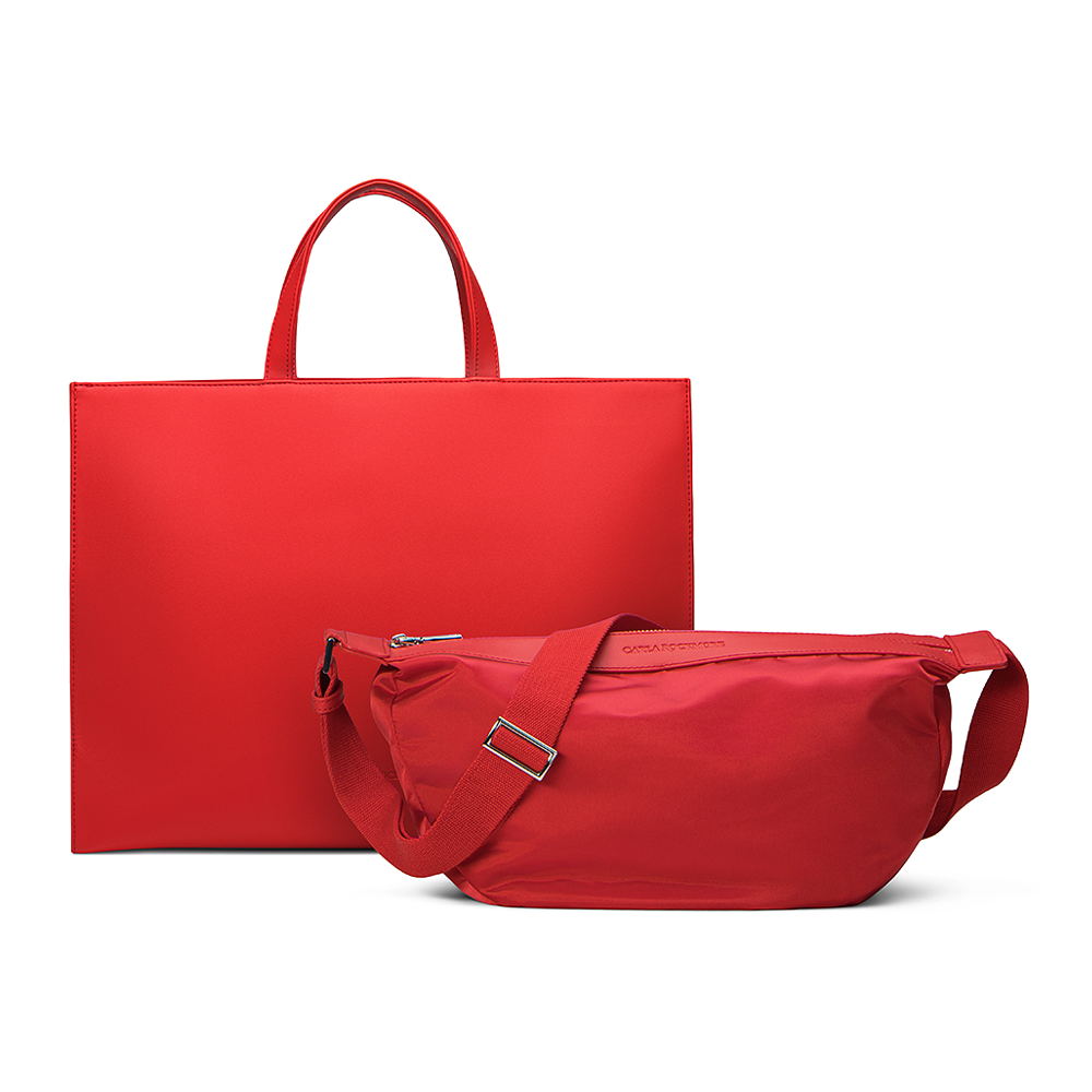 2-in-1 Tote Bag - Chili