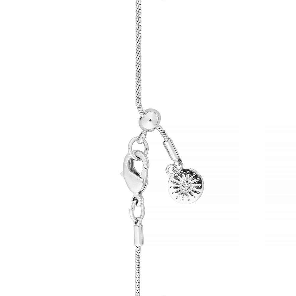 Adjustable Silver Sphere Necklace