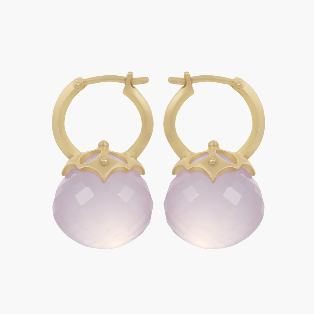 Bell Jar Earrings Rose Quartz