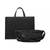 2-in-1 Tote Bag in Black with the detachable Mini Sling Bag on a white background.