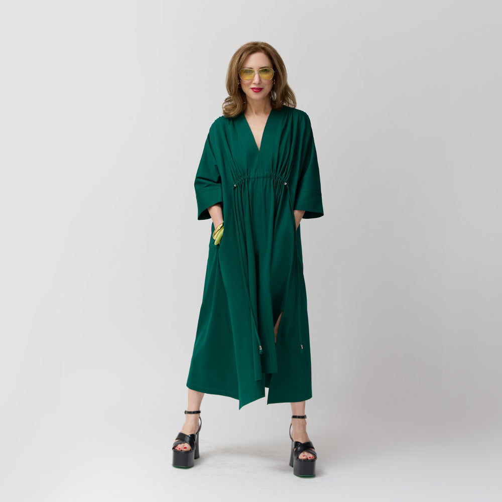 Everywhere Everyday Shirt Dress - Bottle Green