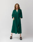 Everywhere Everyday Shirt Dress - Bottle Green