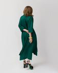 Everywhere Everyday Shirt Dress - Bottle Green