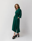 Everywhere Everyday Shirt Dress - Bottle Green