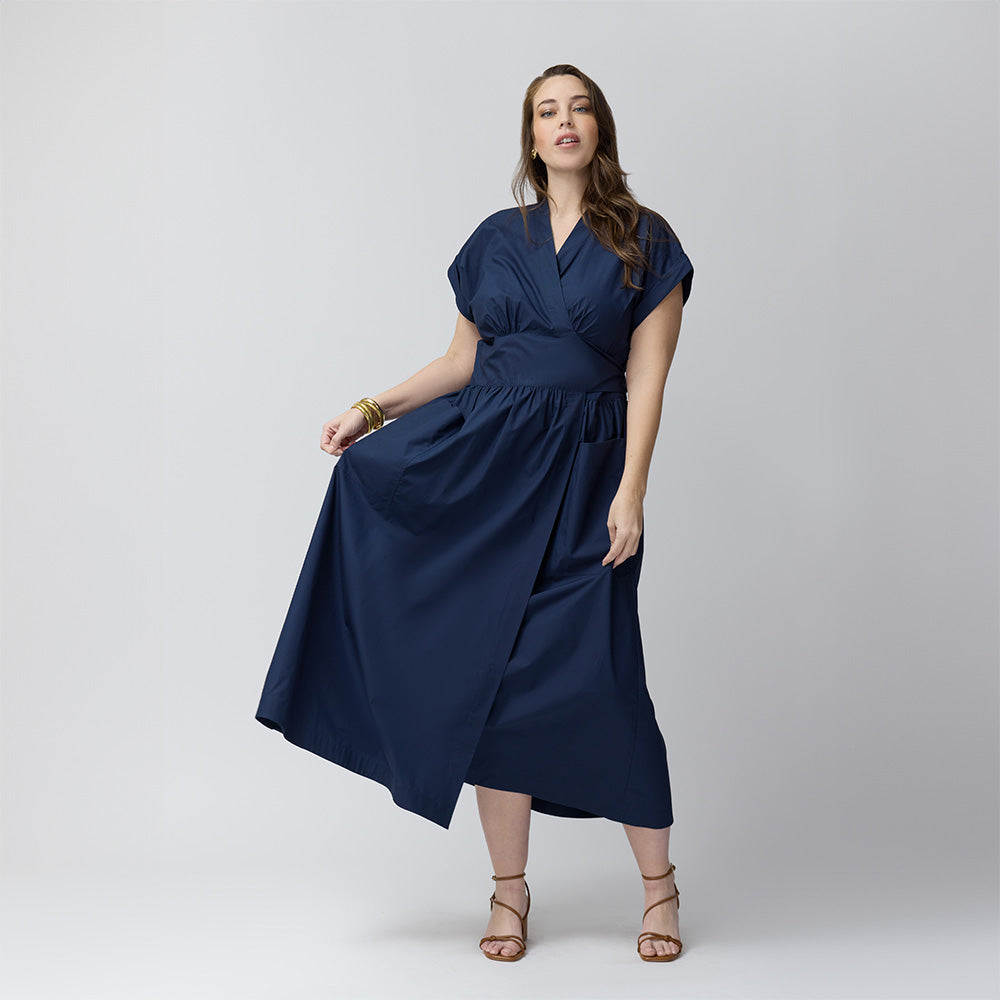 Wrap Shirt Dress - Midnight Navy