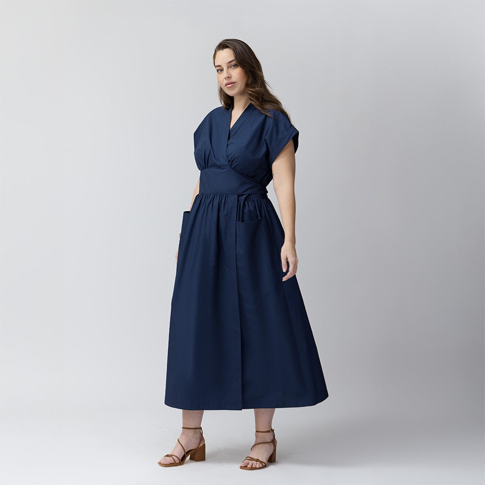 Wrap Shirt Dress - Midnight Navy