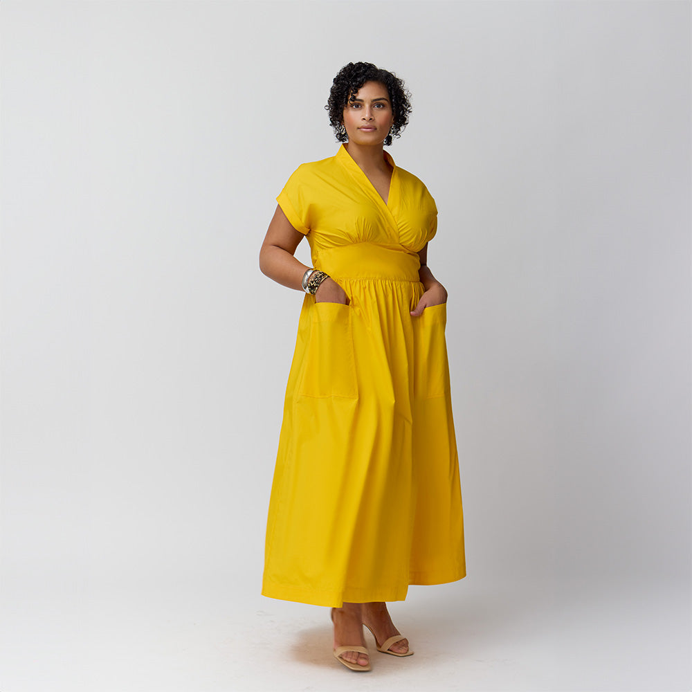 Wrap Shirt Dress - Marigold | Carla Rockmore