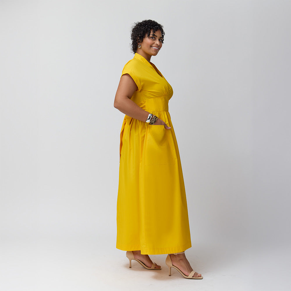 Wrap Shirt Dress - Marigold | Carla Rockmore