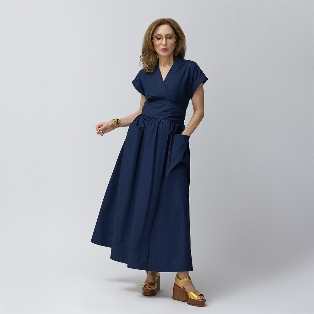 Wrap Shirt Dress - Midnight Navy