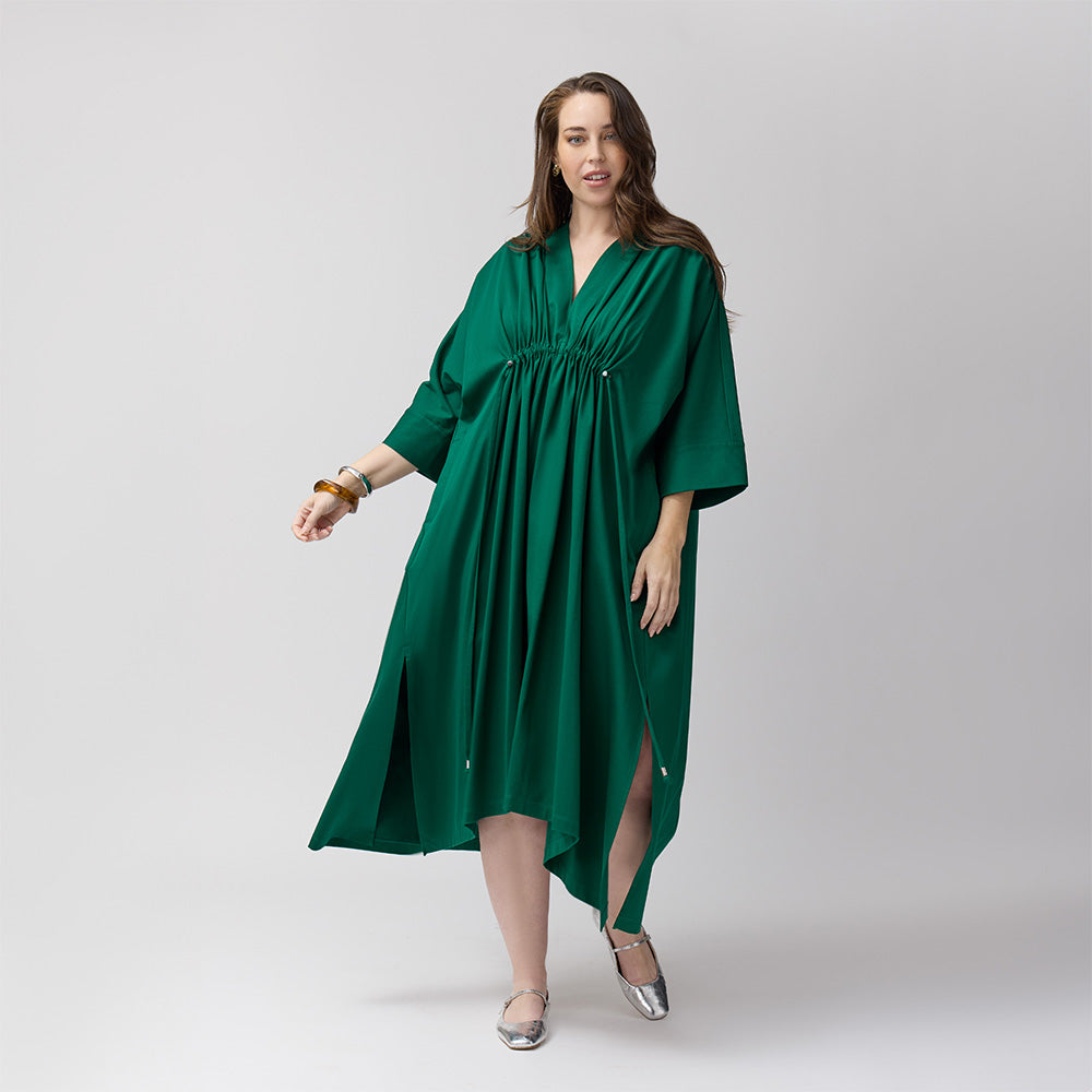 Everywhere Everyday Shirt Dress - Bottle Green