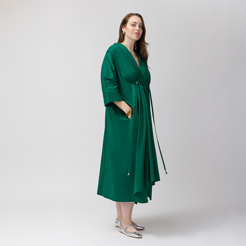 Everywhere Everyday Shirt Dress - Bottle Green