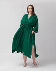 Everywhere Everyday Shirt Dress - Bottle Green