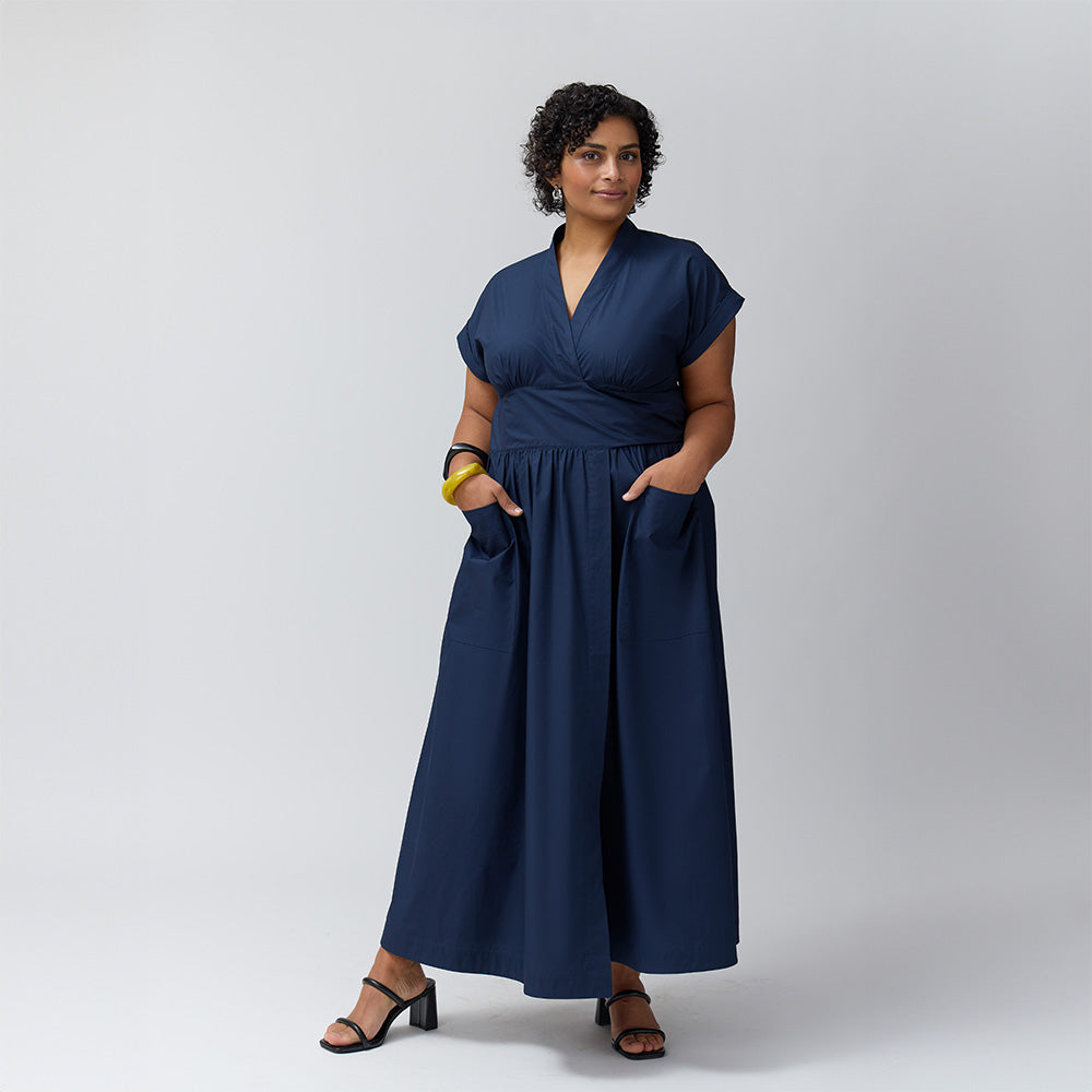 Wrap Shirt Dress - Midnight Navy