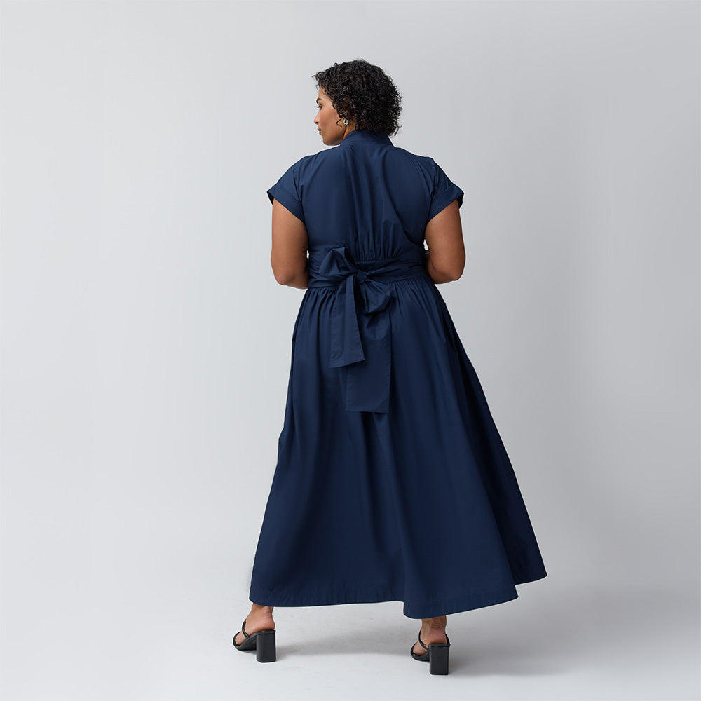 Wrap Shirt Dress - Midnight Navy