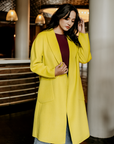 Indispensable Car Coat Wool Blend - Hyper Yellow