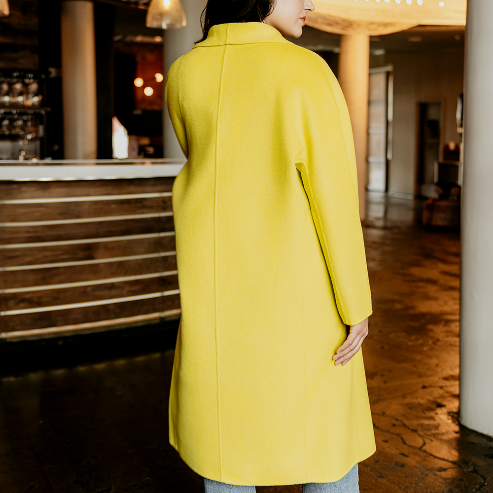 Indispensable Car Coat Wool Blend - Hyper Yellow