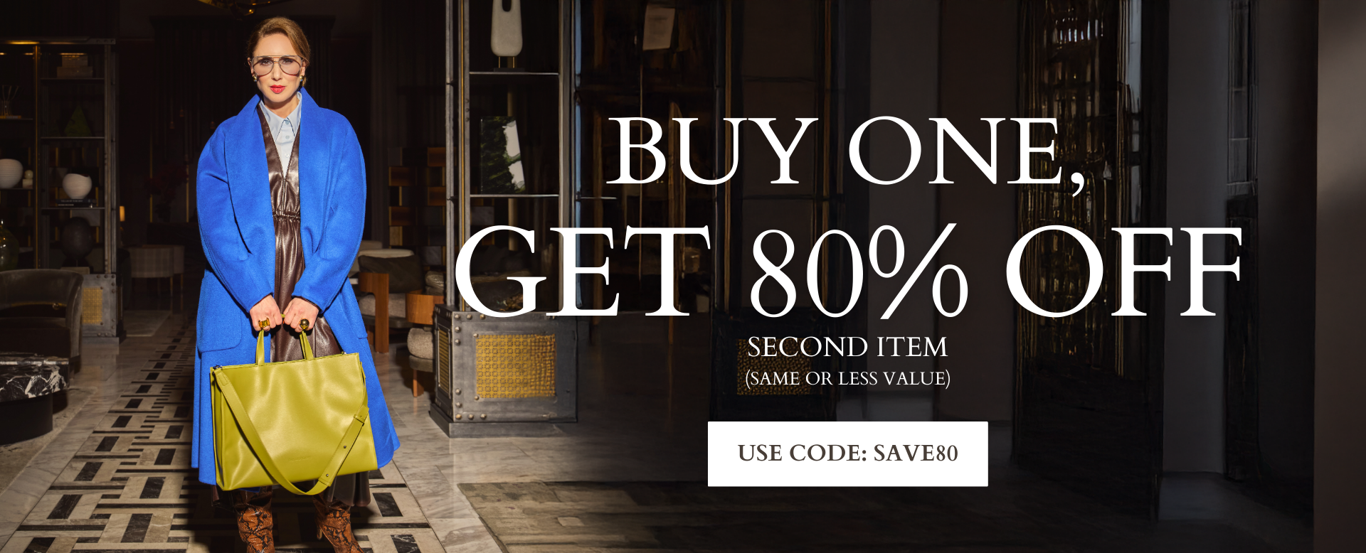 BUY 1, GET 80% OFF SECOND ITEM W/C: SAVE80