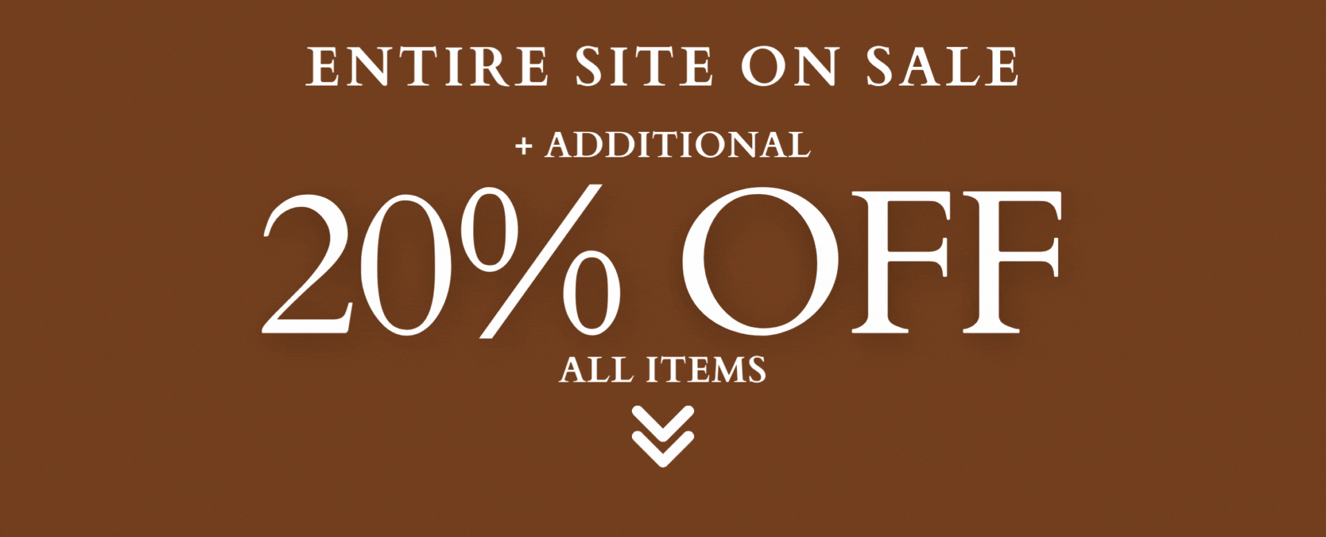 Entire Site On Sale + Additional 20% Off with code: EXTRA20. No Code Needed. Shop Now.