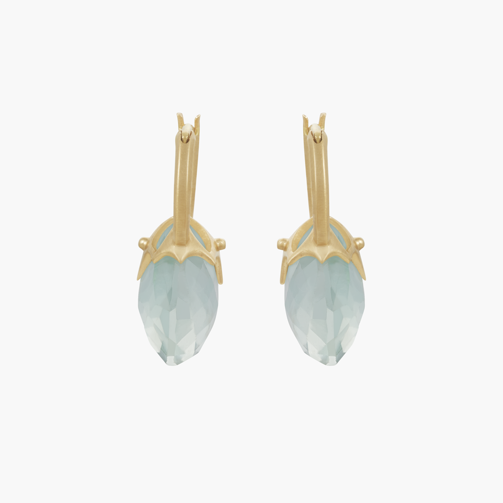 Hex Earrings Fluorite