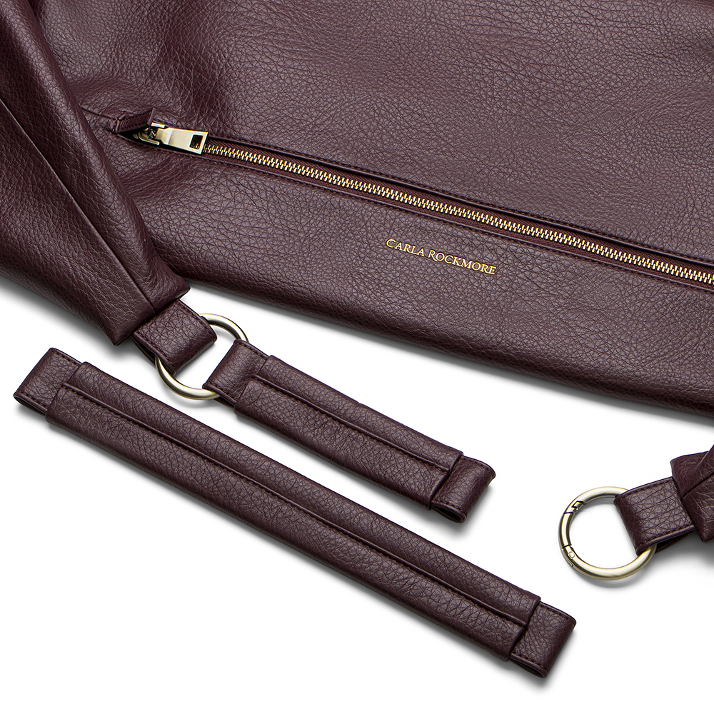 Sling Bag 3.0 in Merlot Two Adjustable Strap in a white background.