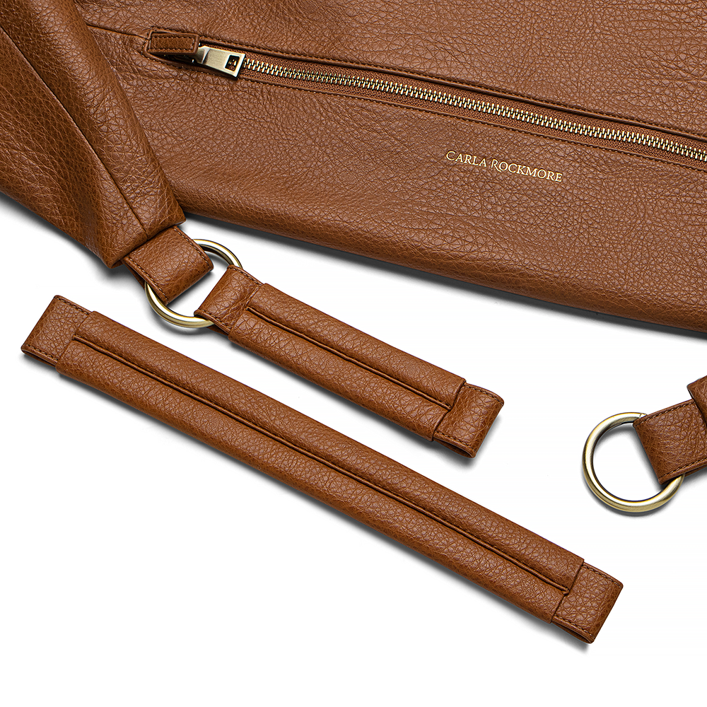 Sling Bag 3.0 in Saddle Two Adjustable Strap in a white background.