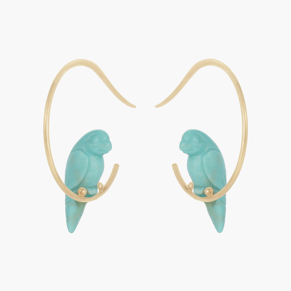 Bird On A Wire Earrings Turquoise