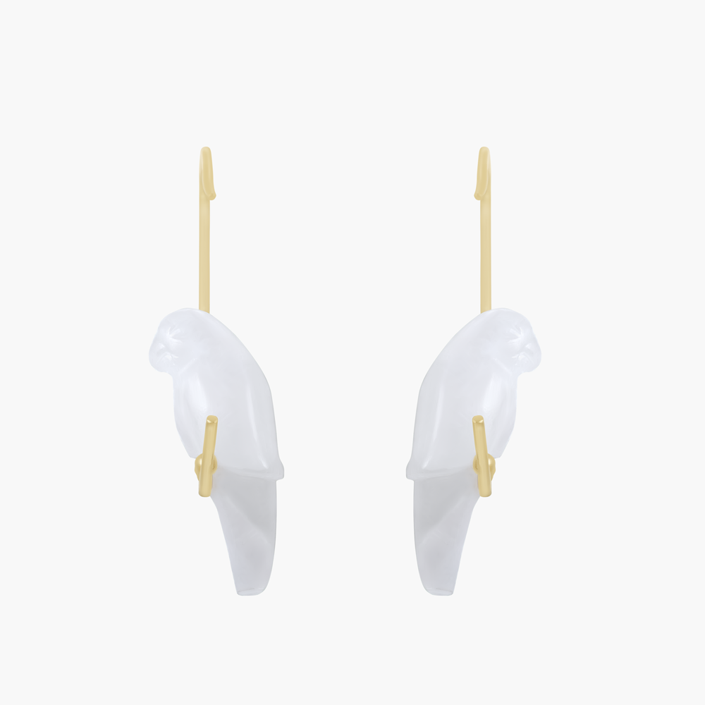 Bird On A Wire Earrings White Onyx